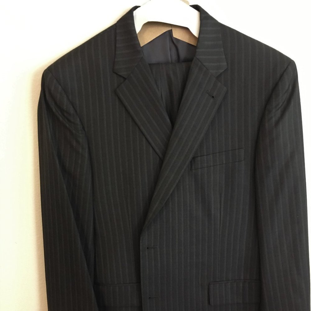 Mens' Gray Pinstrip Suit - Jos A Bank